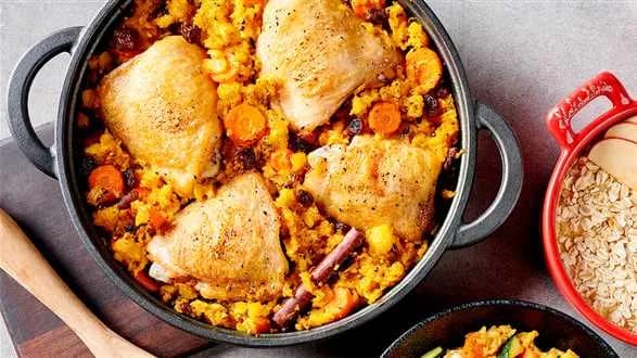 Ryż zapiekany z kurczakiem