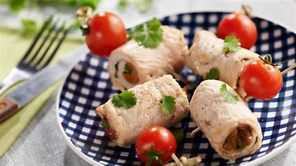 Indyk faszerowany suszonymi morelami z grilla