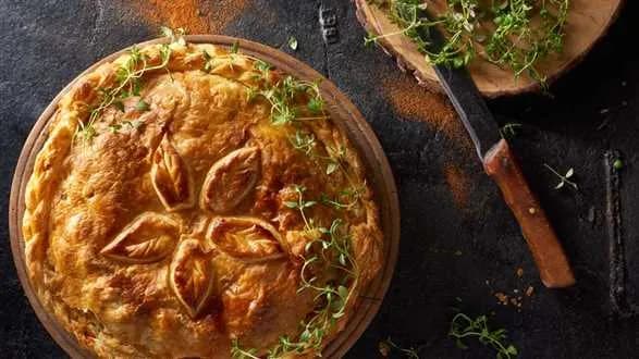 Tourte z kurczakiem, porem i tymiankiem