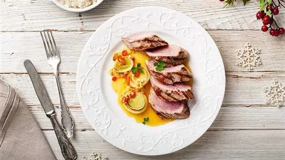 Polędwiczki wieprzowe w sosie pomarańczowo-imbirowym