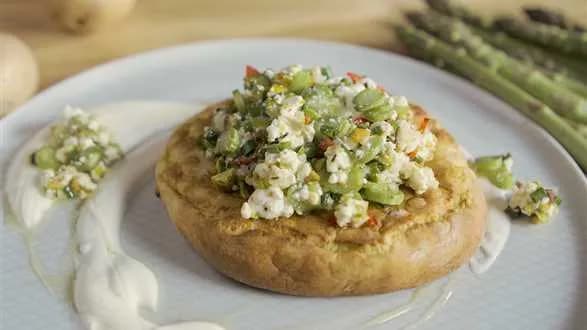 Placki ziemniaczane z pomoćką szparagową