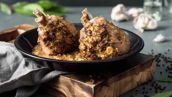 Golonka indyka w sosie musztardowym