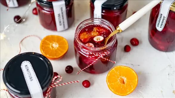 Konfitura z żurawiny i mandarynek – jadalny prezent