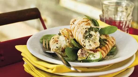 Roladki z indyka z nadzieniem serowo-sezamowym