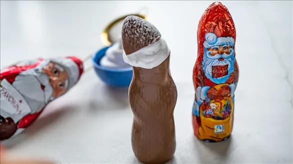 Czekoladowy mikołaj faszerowany ciepłymi lodami